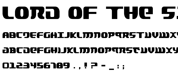 Lord of the Sith Condensed font